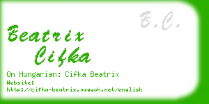 beatrix cifka business card